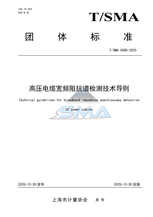T/SMA 0080-2025 高压电缆宽频阻抗谱检测技术导则