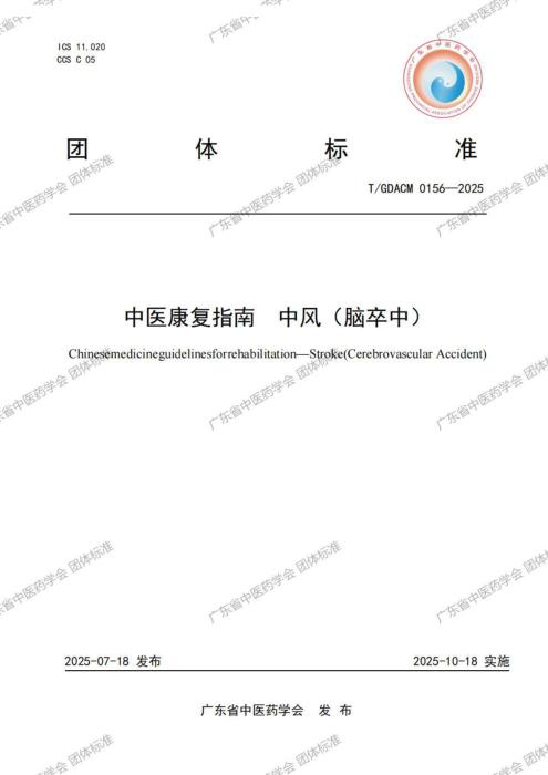 T/GDACM 0156-2025 中医康复指南 中风（脑卒中）