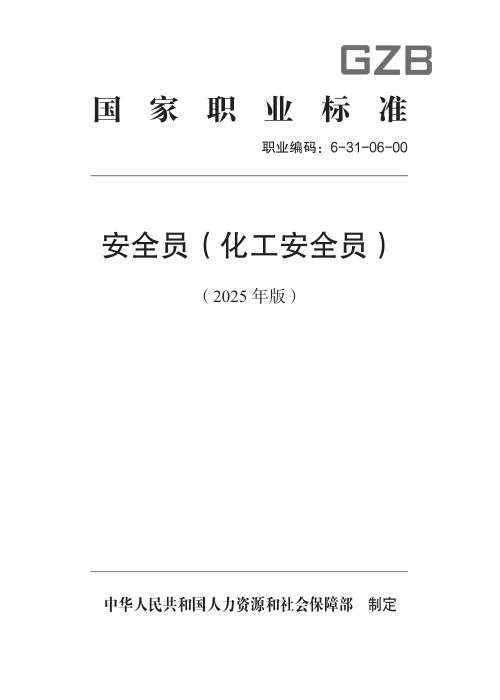 国家职业标准 6-31-06-00 安全员（化工安全员）（试行） 2025年版