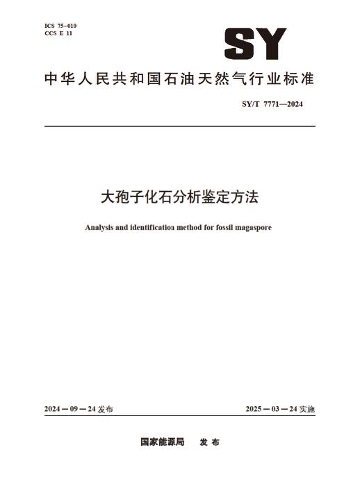 SY/T 7771-2024 大孢子化石分析鉴定方法