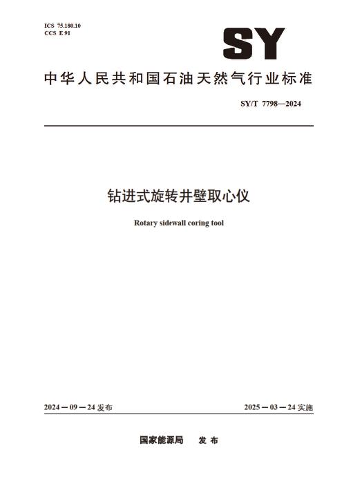 SY/T 7798-2024 钻进式旋转井壁取心仪